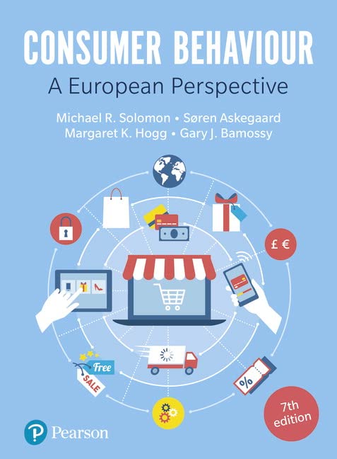 Textbook cover: "Consumer Behaviour" with shopping icons and a world map.