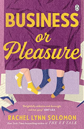 Book cover: "Business or Pleasure" with illustrated legs in socks.