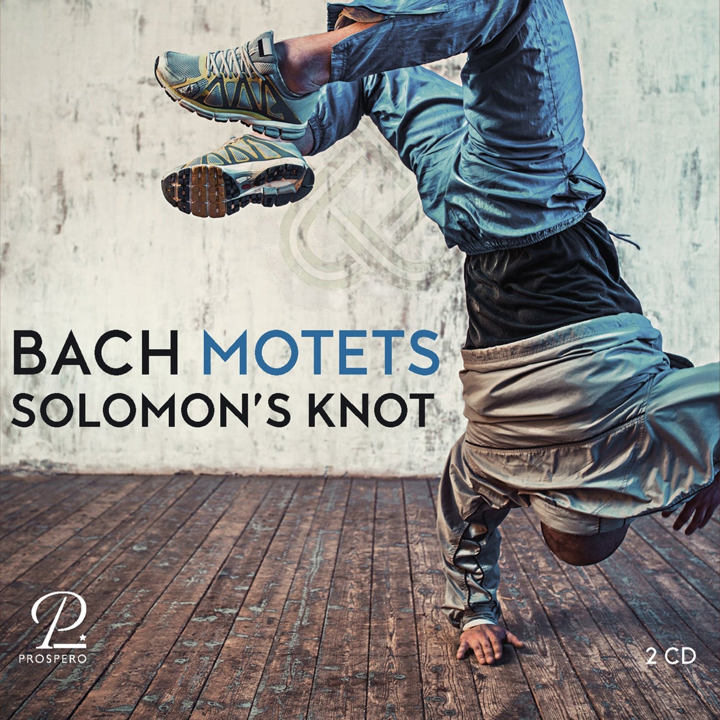 CD cover: Dancer in motion with text “Bach Motets, Solomon’s Knot.”