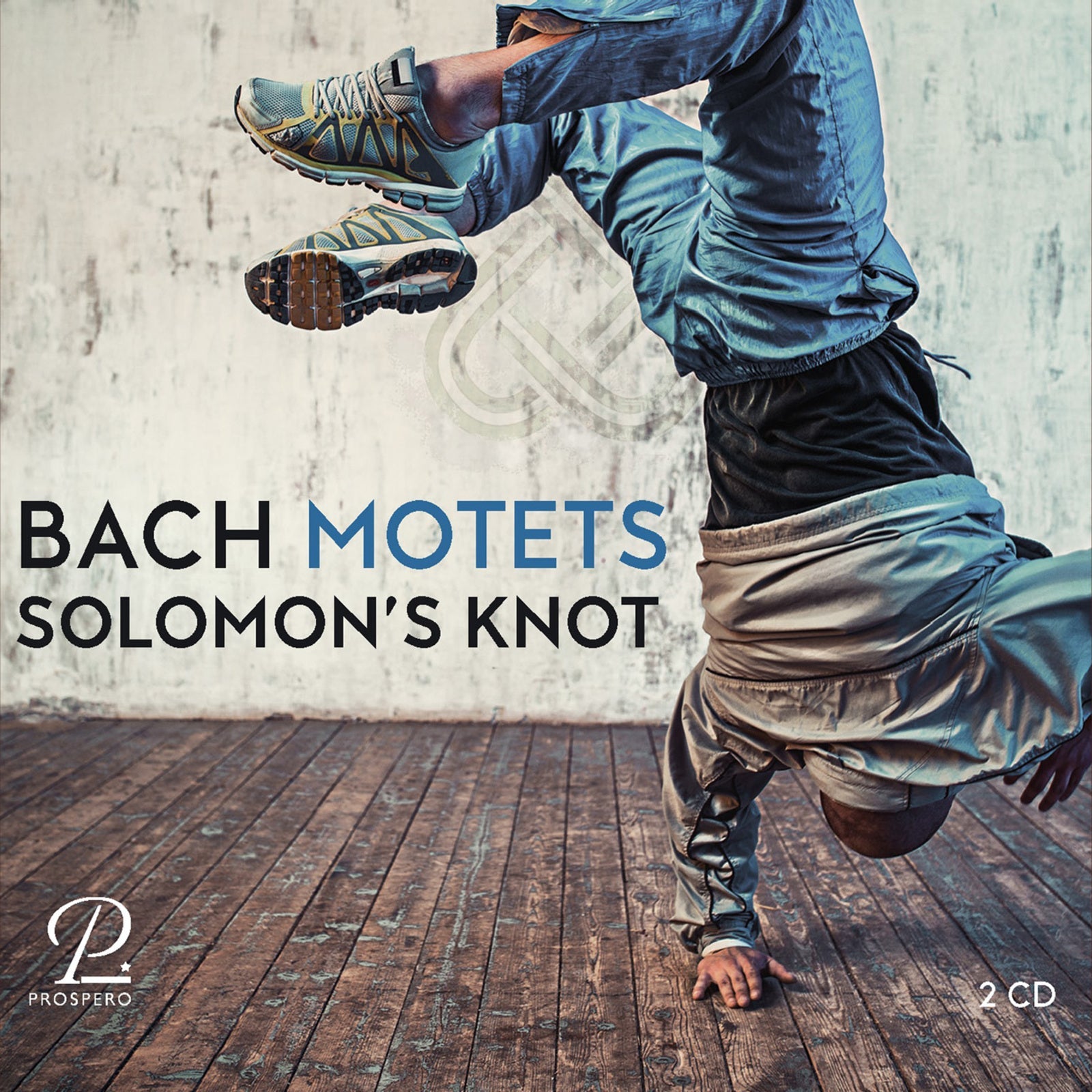 CD cover: Dancer in motion with text “Bach Motets, Solomon’s Knot.”