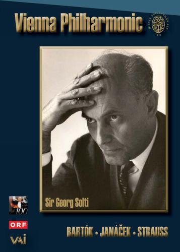 Black and white portrait of Sir Georg Solti, a classical music conductor.