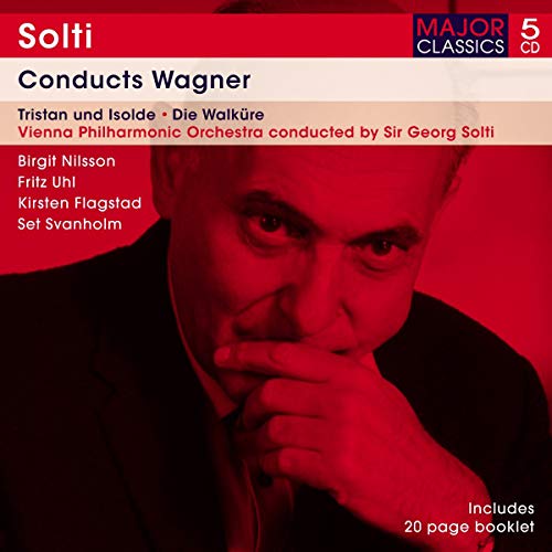 CD cover: Sir Georg Solti portrait, conducting Wagner, with artist names.