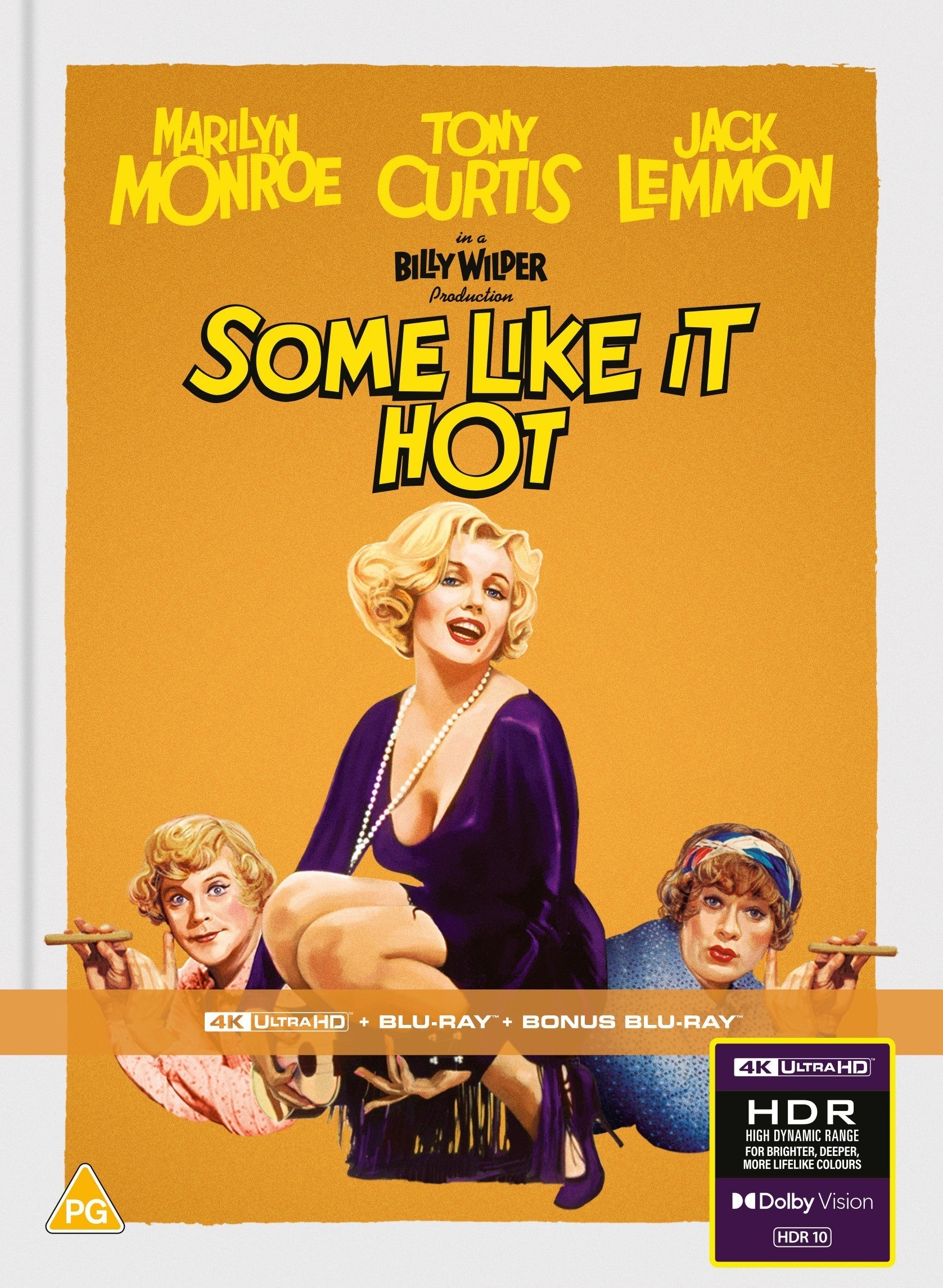 “Some Like It Hot” 4K UHD/BD mediabook cover featuring Marilyn Monroe.