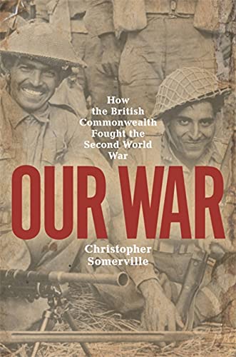 Book cover: “Our War” depicting soldiers with a machine gun.