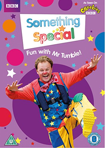 DVD cover featuring Mr Tumble in colorful clown attire, smiling.