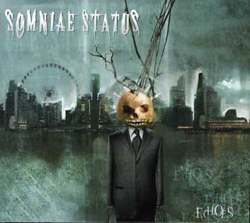 CD cover: suit-wearing pumpkin figure before a misty, ruined cityscape.