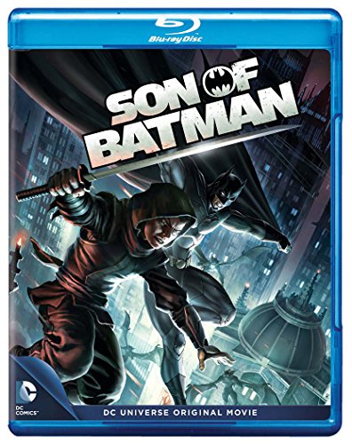 Blu-ray cover for “Son of Batman” featuring Batman and a shadowy figure.