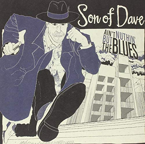 Vinyl record cover featuring a man in a hat and coat, with building in background.