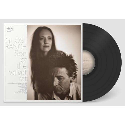 Album cover featuring a sepia-toned portrait of two people next to a black vinyl.