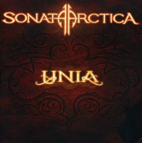 Sonata Arctica’s “Unia” album cover: ornate, dark red and gold design.