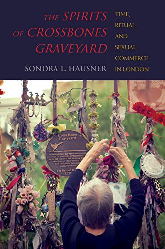 Book cover featuring a graveyard memorial adorned with ribbons and offerings.