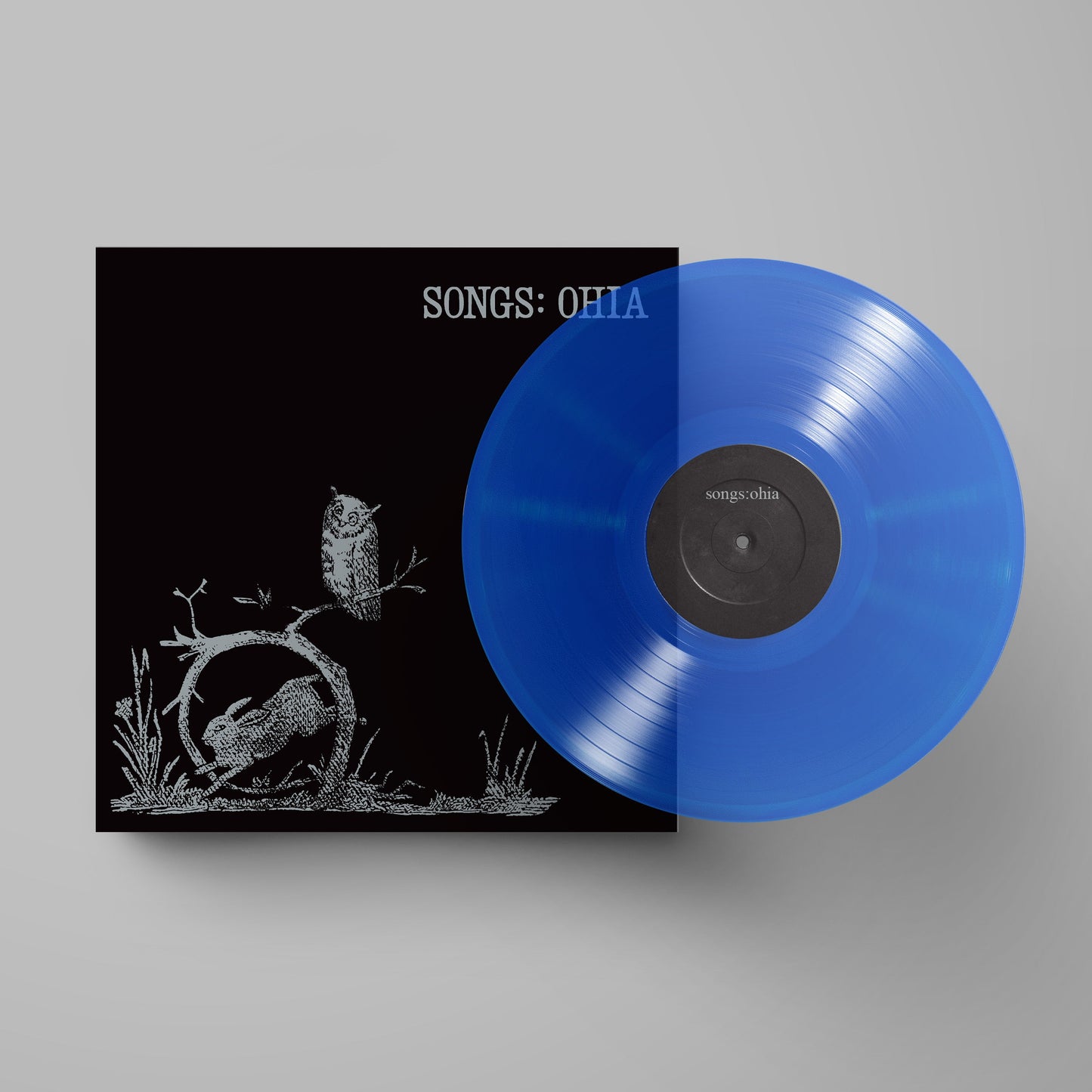 Songs: Ohia vinyl LP, clear blue record with black cover art.