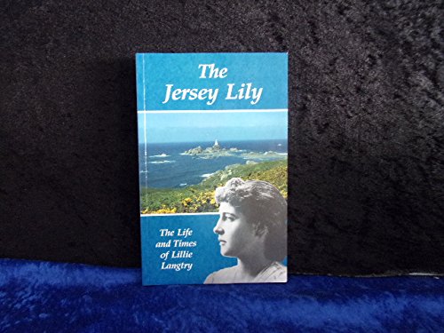 Book cover: “The Jersey Lily” biography with coastal scene and portrait.