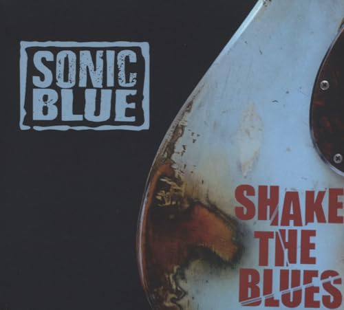 CD cover for Sonic Blue's "Shake The Blues" with a guitar.