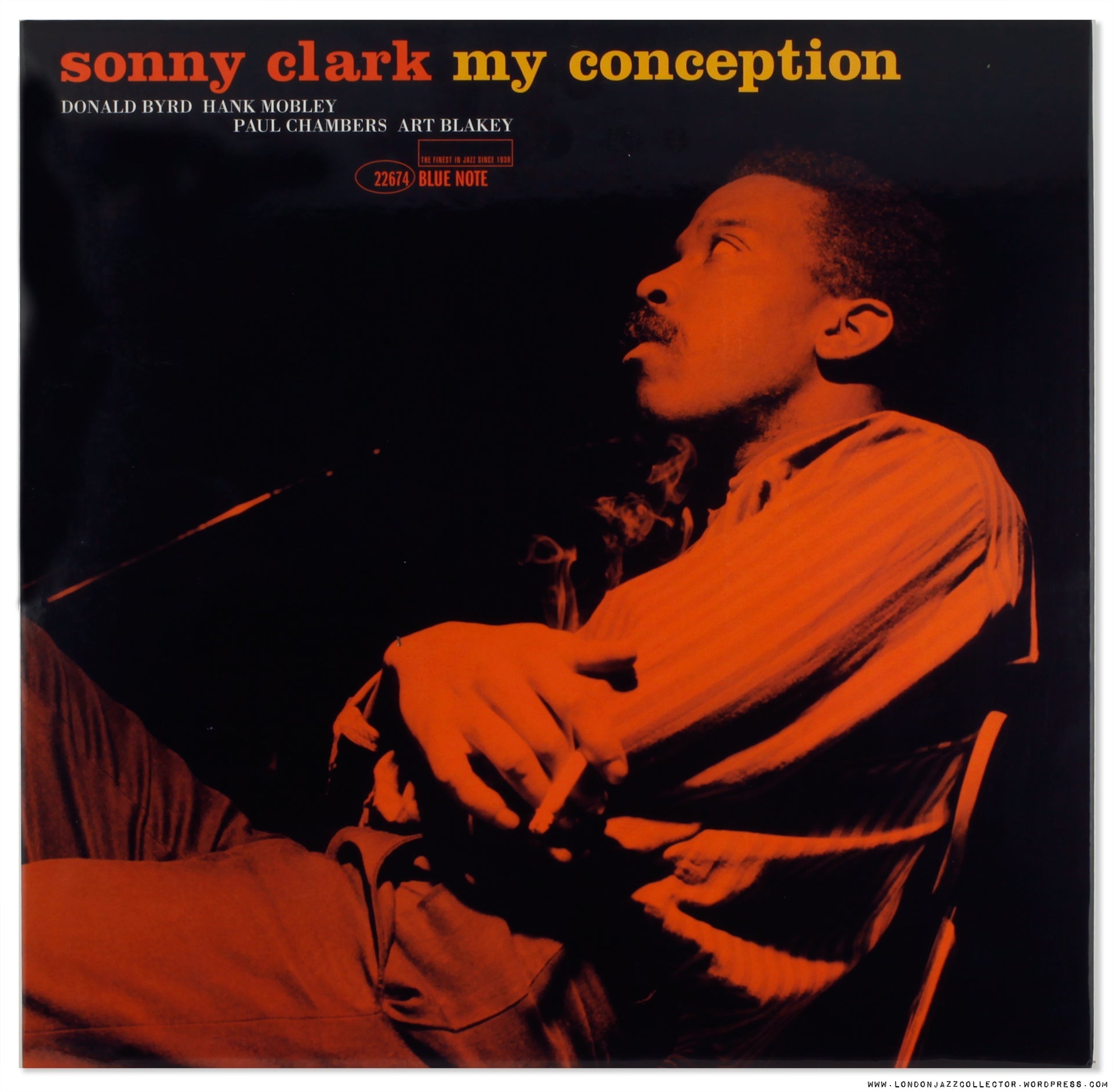 Sonny Clark album cover: a portrait of a Black jazz pianist in profile.