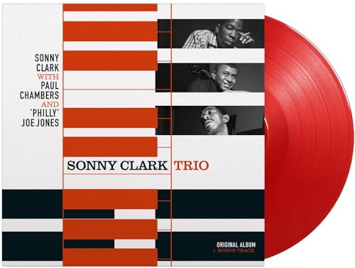 Sonny Clark Trio vinyl record with red cover and red disc.