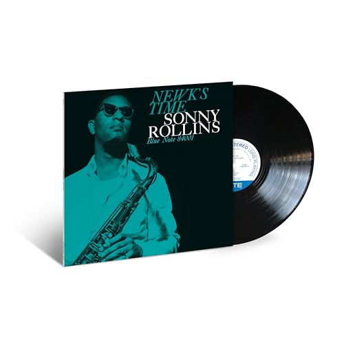 Sonny Rollins Newk's Time vinyl record cover and black vinyl disc.