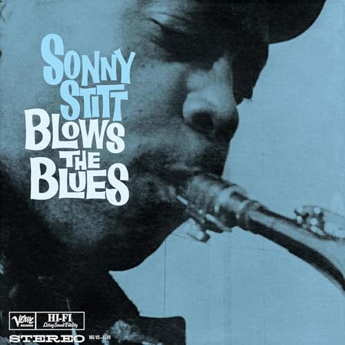 Sonny Stitt album cover, close-up of a saxophonist in blue tones.