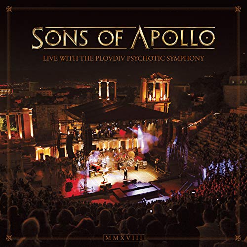 Sons of Apollo live concert album cover with stage and audience view.
