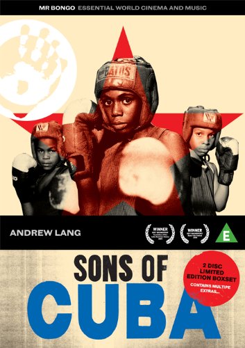 DVD cover for "Sons of Cuba" featuring three young boxers.