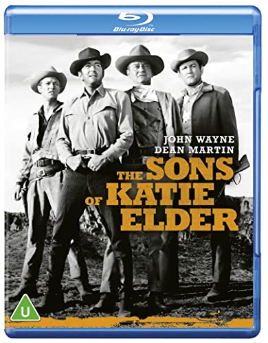 Blu-ray cover featuring three men in cowboy hats standing in a desert landscape.