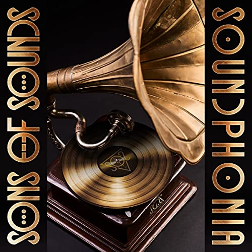 Golden gramophone and record with “Sons Of Sounds - Soundphonia” text.