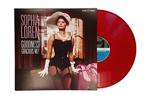 Sophia Loren album cover and red vinyl record displayed together.