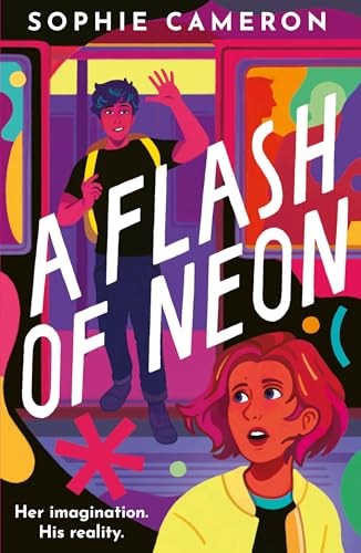 Book cover featuring a boy waving from a subway train and a girl looking up.