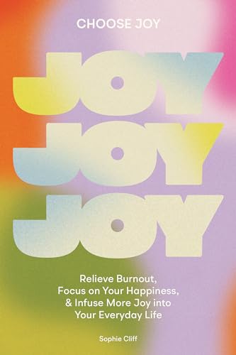 Book cover with stacked, colorful "JOY" text and subtitle below.