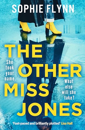 Book cover: woman’s legs in yellow boots reflected in a puddle.