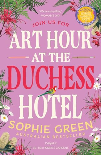 Book cover for “Art Hour at the Duchess Hotel” with floral border.