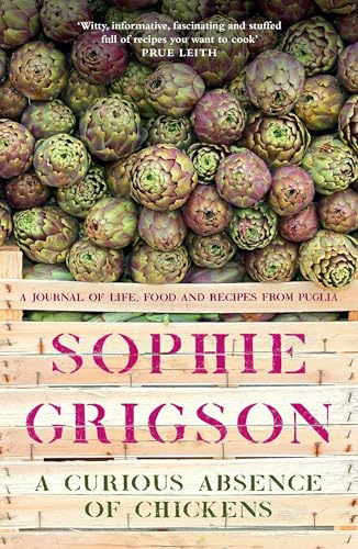 A wooden crate filled with artichokes, with the book title and author name displayed.