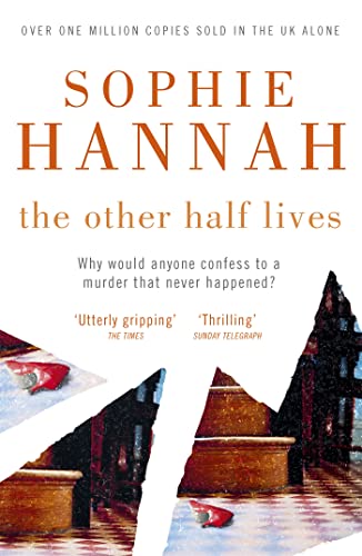 Book cover: “The Other Half Lives” by Sophie Hannah, with red shoes and a house.