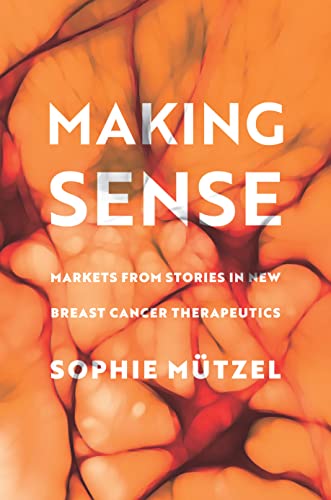 Book cover with hands and text: "Making Sense," about breast cancer.