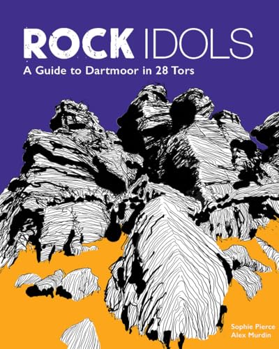 Book cover: "Rock Idols" featuring a sketched Dartmoor tor landscape.