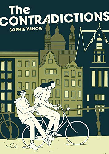 Book cover: two figures on a bicycle before a stylized cityscape.