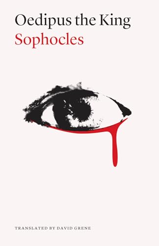 Book cover: "Oedipus the King" with an eye and red tear graphic.