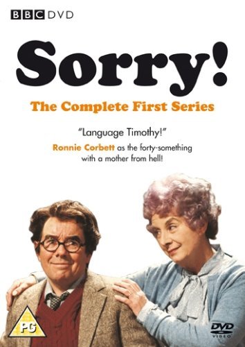 DVD cover for "Sorry!" featuring Ronnie Corbett and a woman with purple hair.