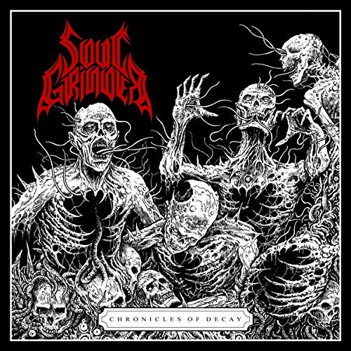 Black and white album cover depicting decaying figures and skulls.