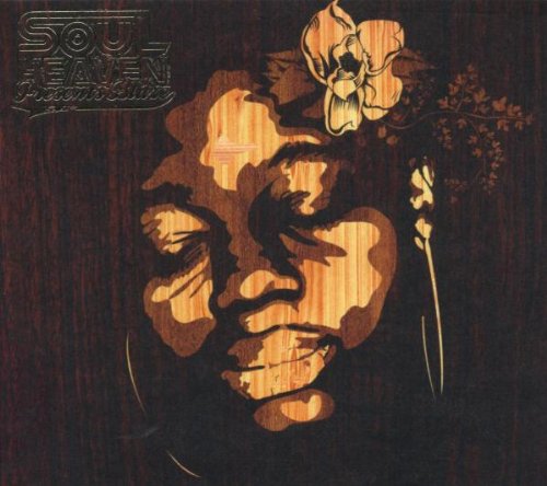 CD cover with a wood-grain portrait of a man and orchid.