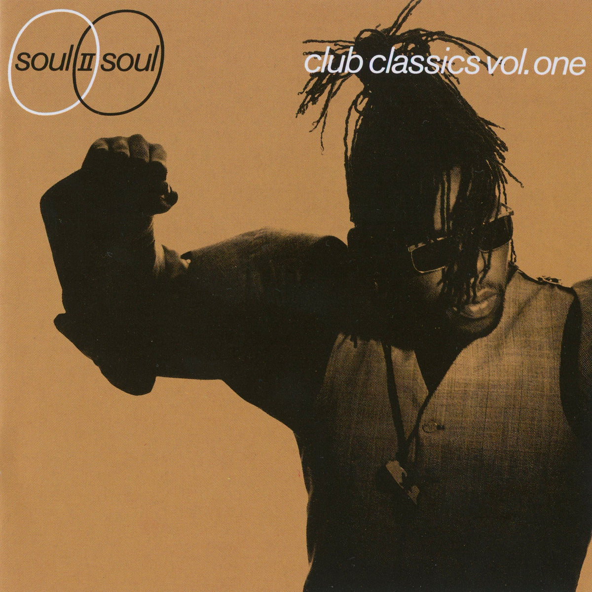 Album cover for Soul II Soul’s “Club Classics Vol.1” featuring a man.