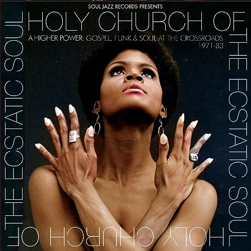 CD cover featuring a Black woman looking upwards with hands raised.