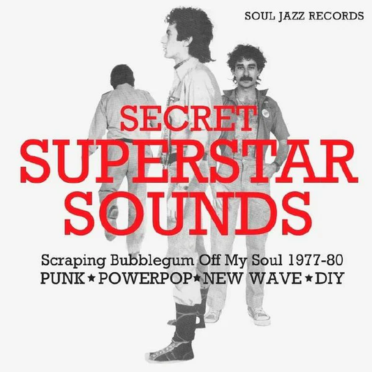 CD cover: black and white photo with red and black text, 1977-80.
