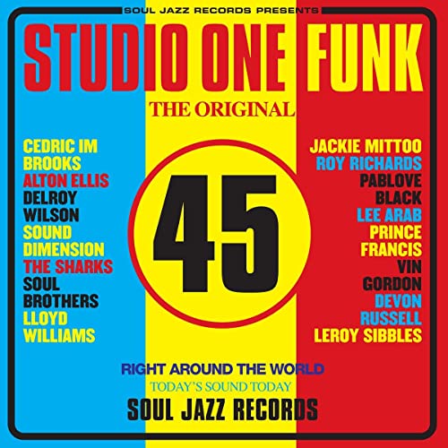 CD cover for “Studio One Funk” with a large red 45 and artist names.