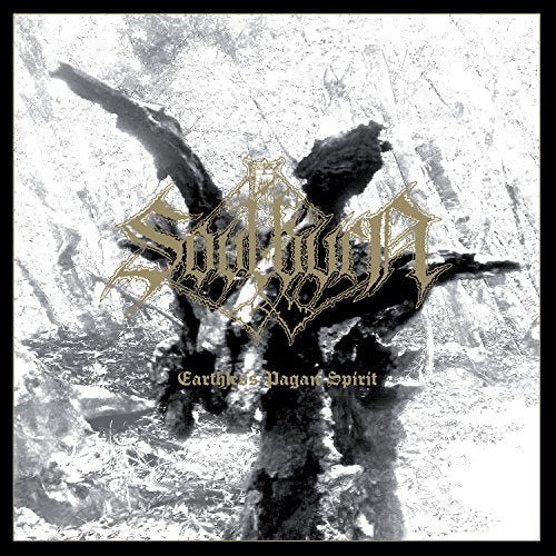 Black and white CD cover with ornate band logo and shadowy figure.