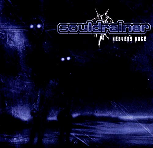 Dark album cover with glowing eyes and the band name "Souldrainer".