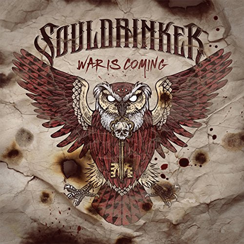 CD cover: owl with spread wings, skull, and keyhole design.