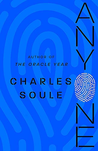 Book cover: blue background, white text "Anyone", fingerprint graphic.