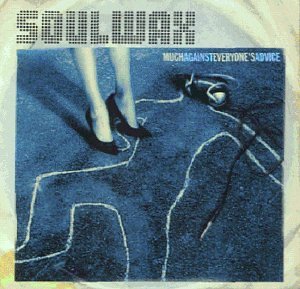 CD cover for Soulwax’s “Much Against Everyone’s Advice” with legs and shoes.
