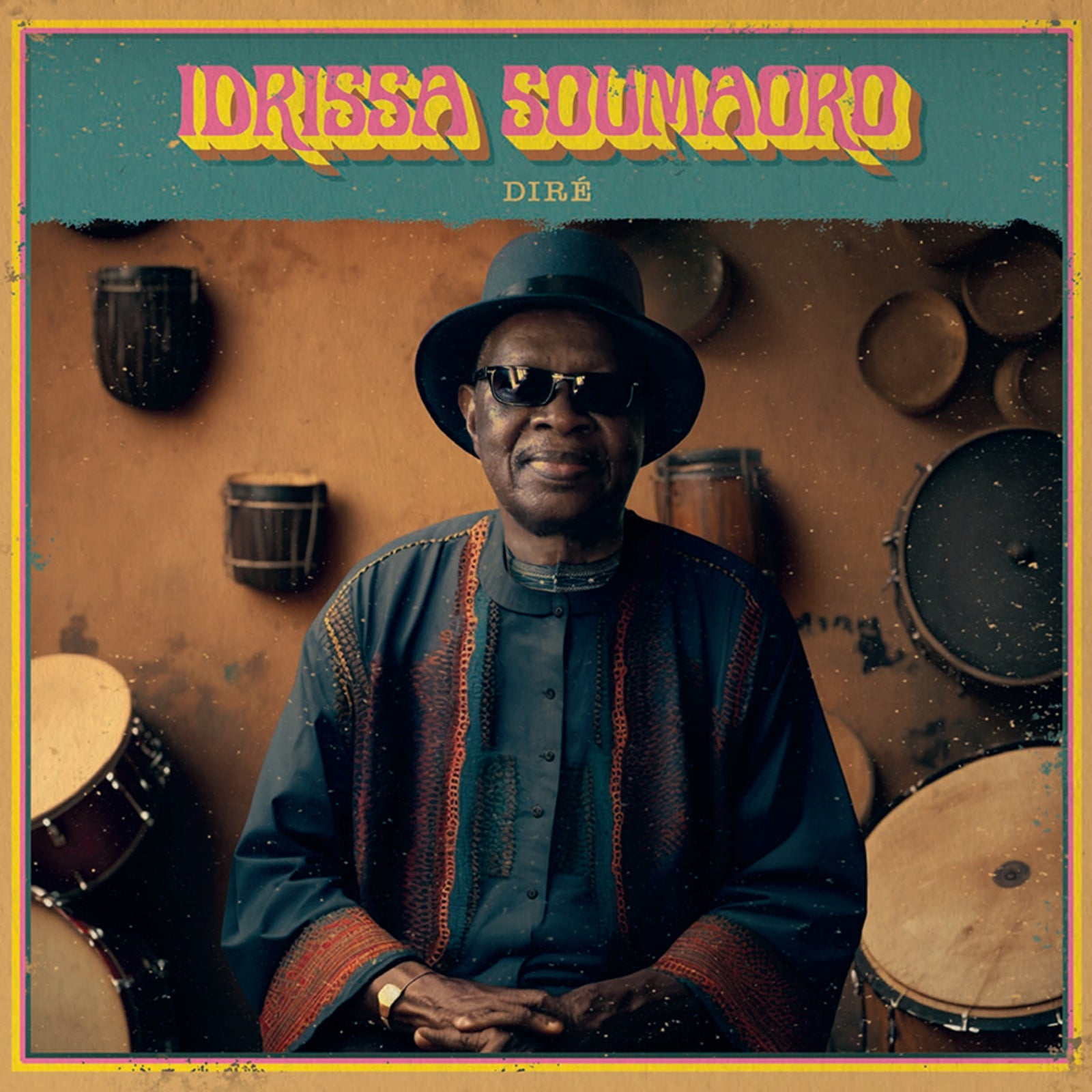 Album cover for Idrissa Soumaoro’s “Diré”, featuring a portrait of the artist.